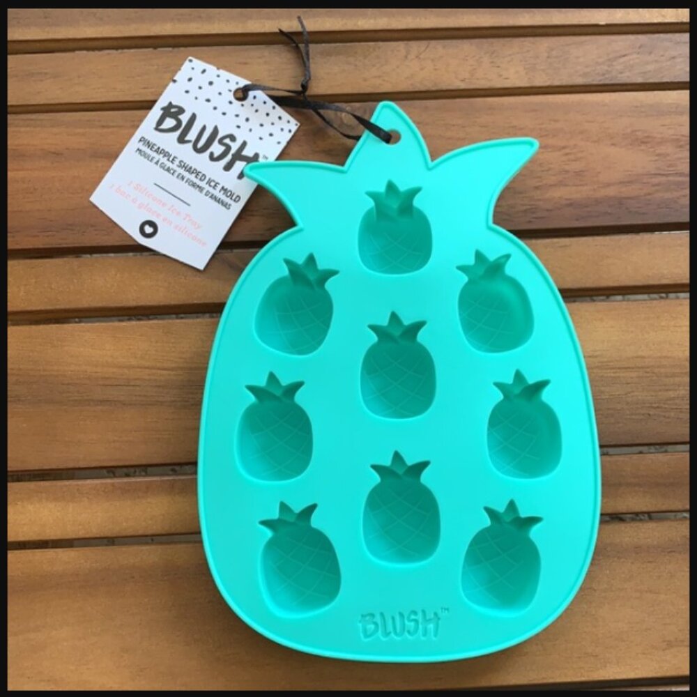🌈4/$20 NEW Blush Pineapple Shaped Silicone Ice Mold Ice Tray